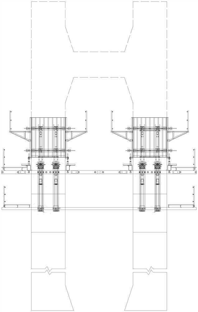 Bracket-free construction method for double-limb thin-wall high-pier tie beam