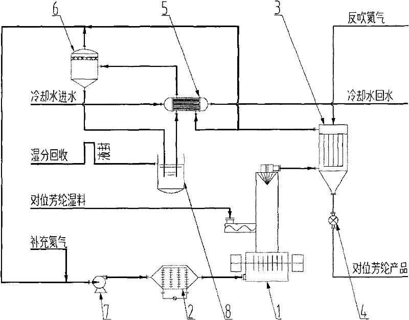 Technique for drying para-aramid micropowder by recycling inert gas