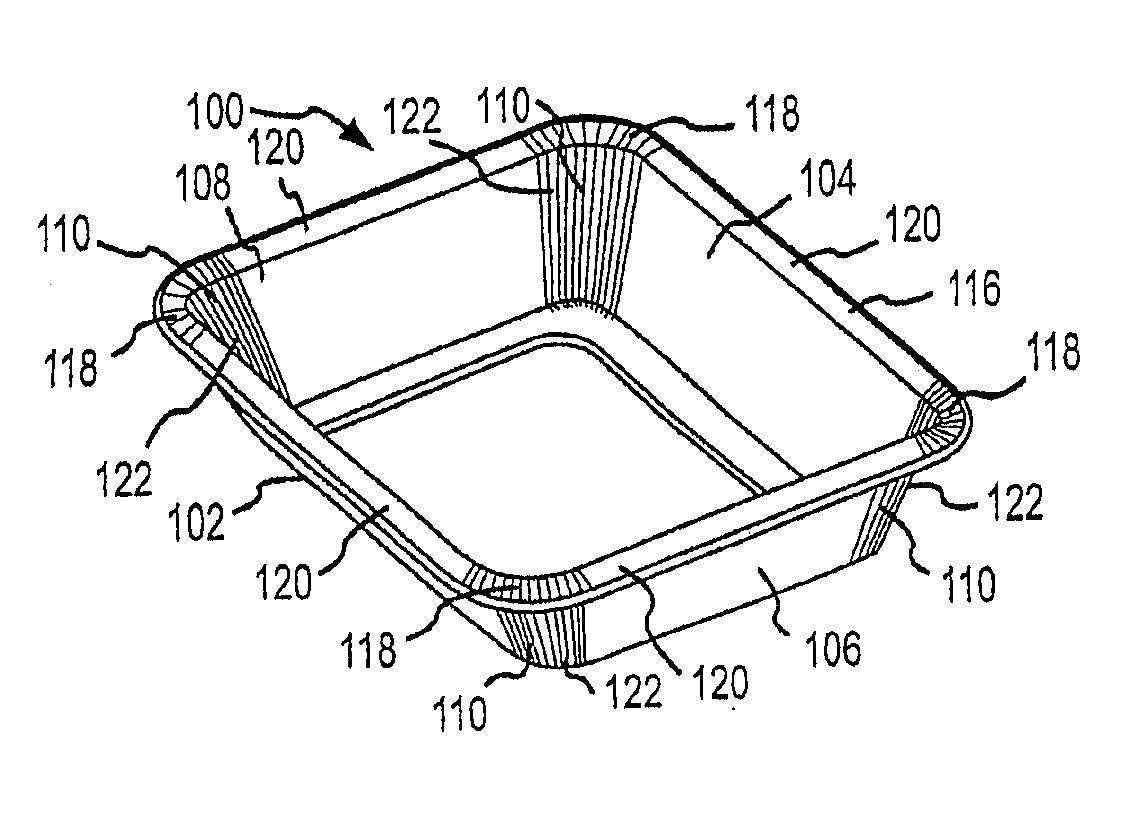 Method of forming container with a tool having an articulated section