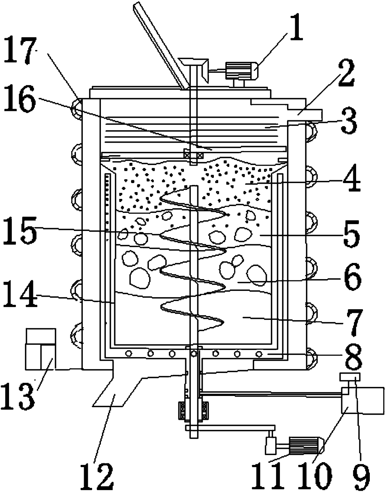 Wind power blade waste pyrolysis incinerator and control method thereof