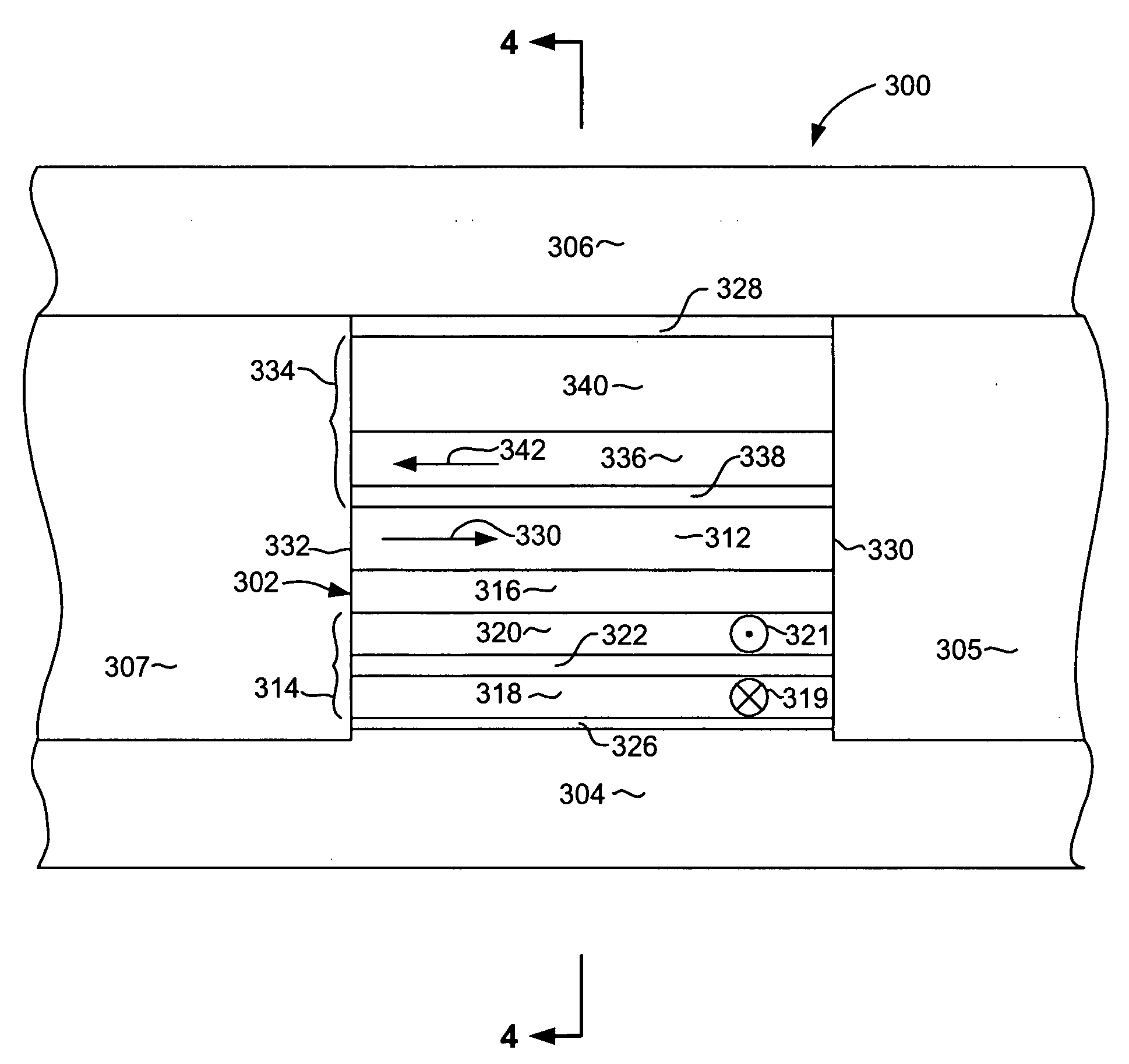 Current perpendicular to plane magnetoresistive sensor having a shape enhanced pinned layer and an in stack bias structure