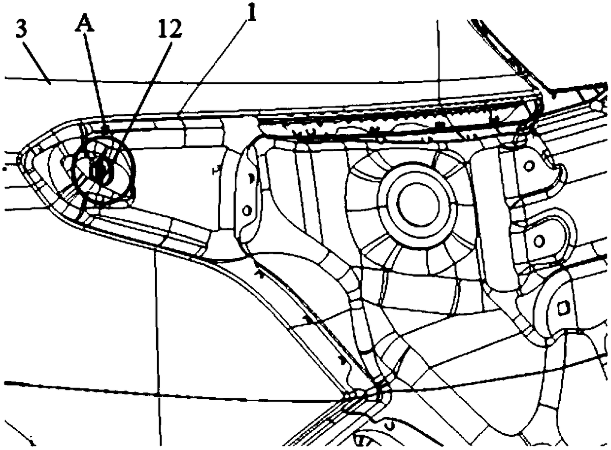 Vehicle tail light fixing structure and vehicle tail light assembly method