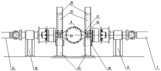 Bench test device for drive axle assembly with axle load