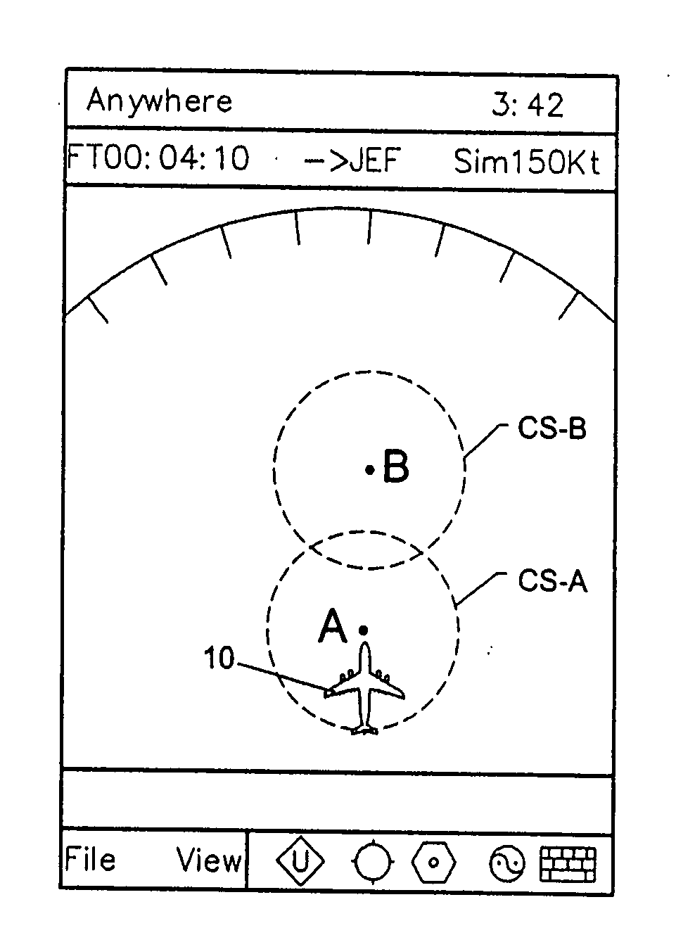 Flight management system and method for providing navigational reference to emergency landing locations