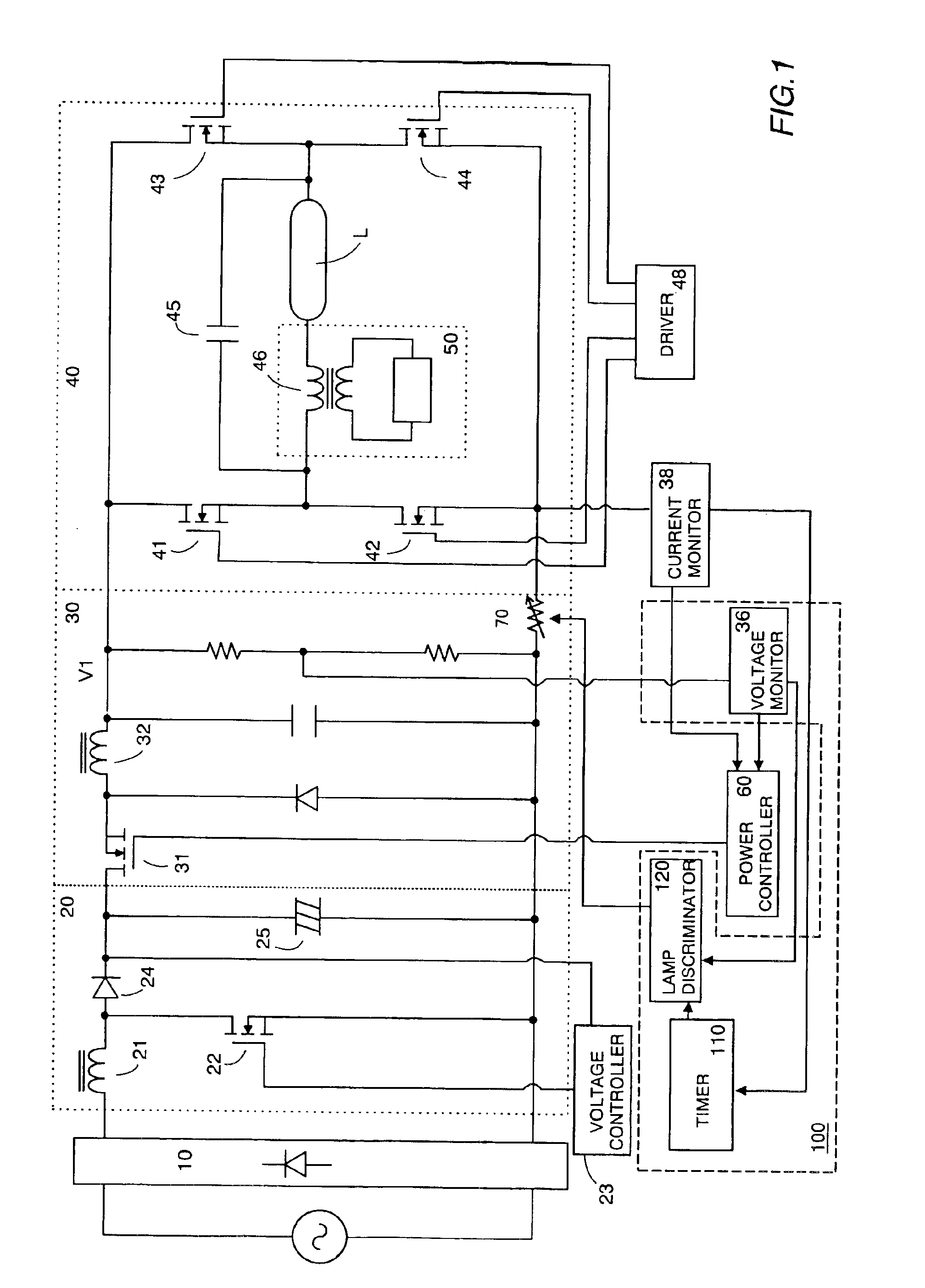 Electronic ballast for a high-pressure discharge lamp