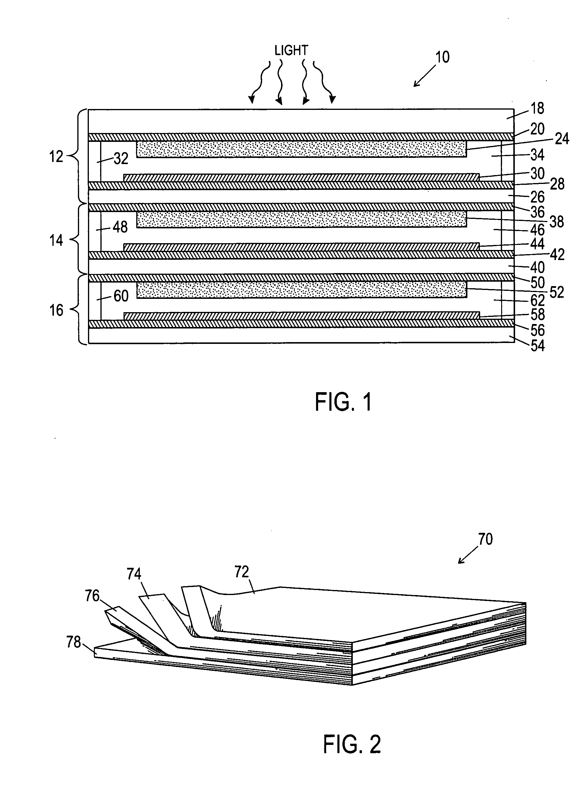 Layer-to-layer interconnects for photoelectric devices and methods of fabricating the same