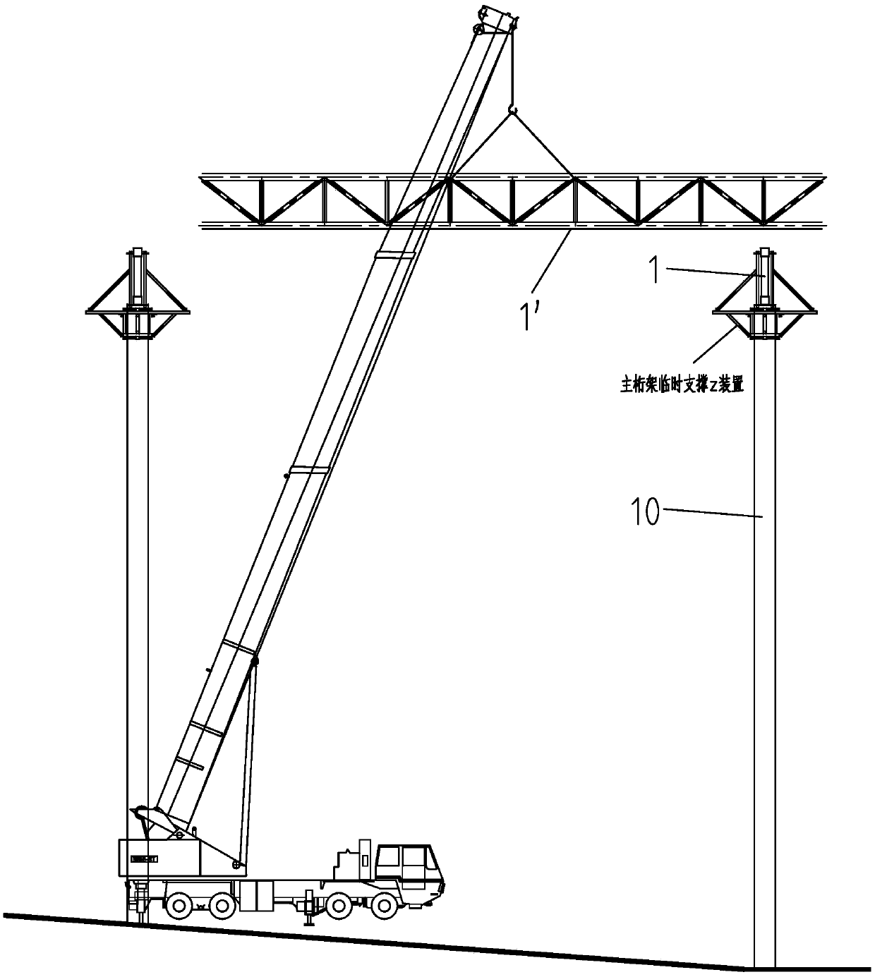 An installation method of sheet truss composite structure