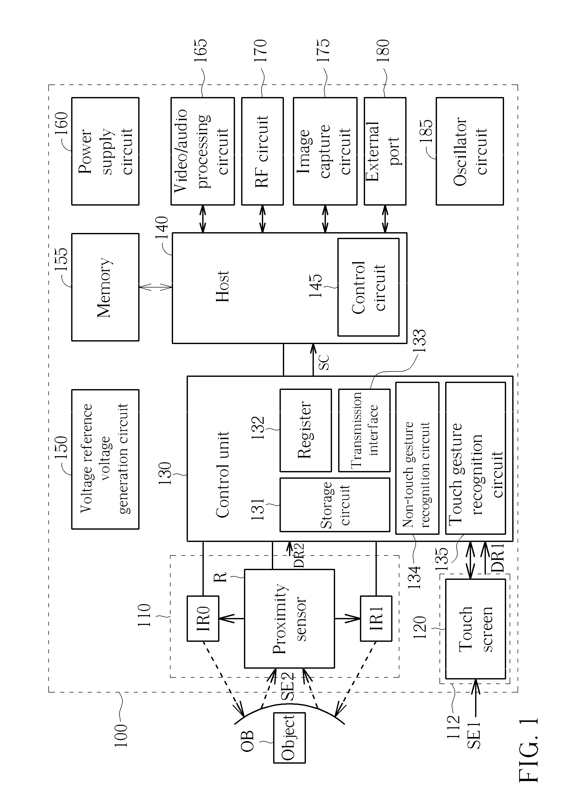 Electronic apparatus having touch sensing ability and non-touch sensing ability and control method thereof
