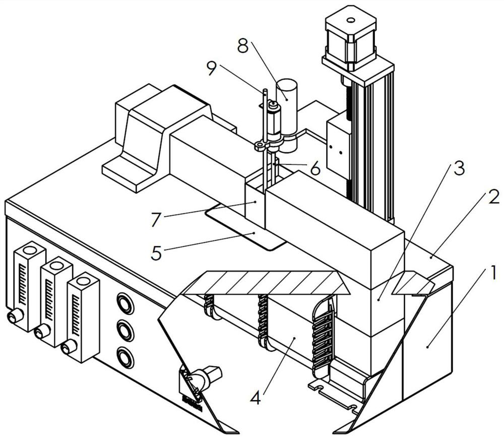 An experimental device for liquid magnetically sensitive materials