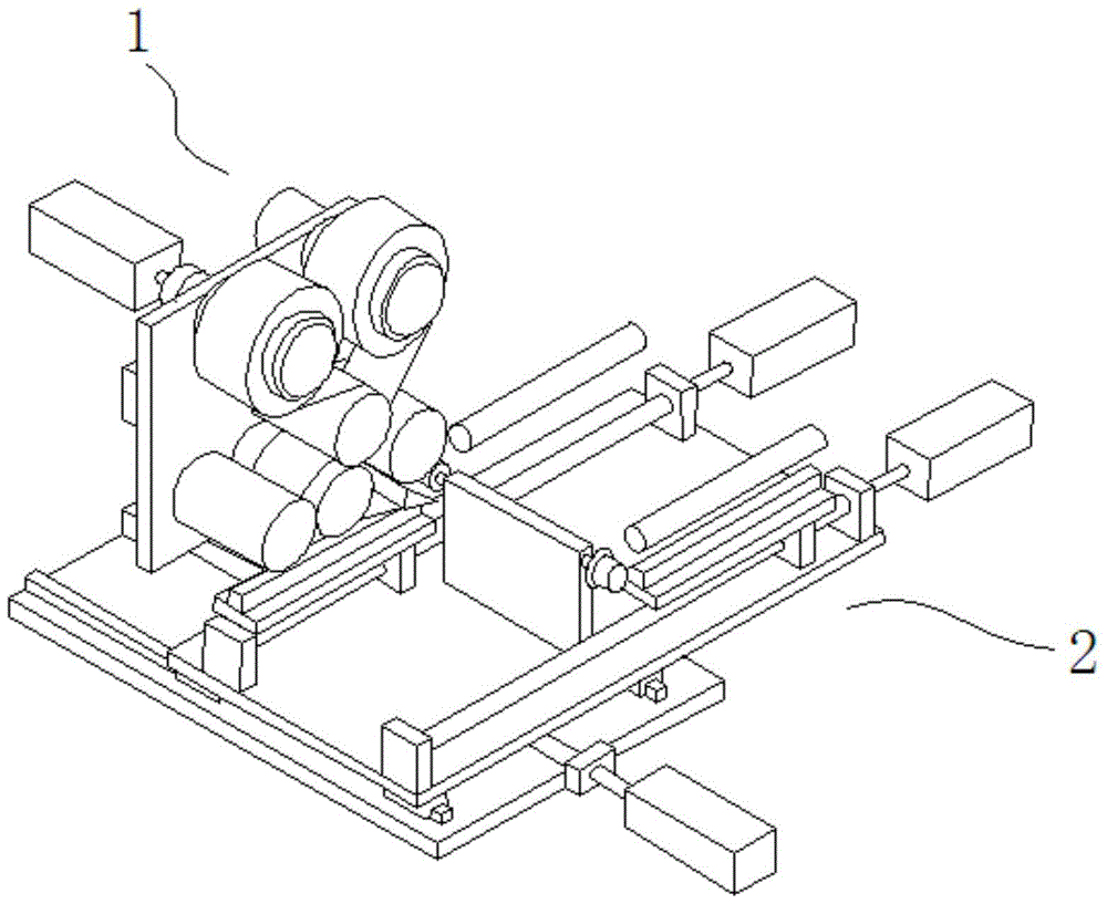 An automatic film sticking machine