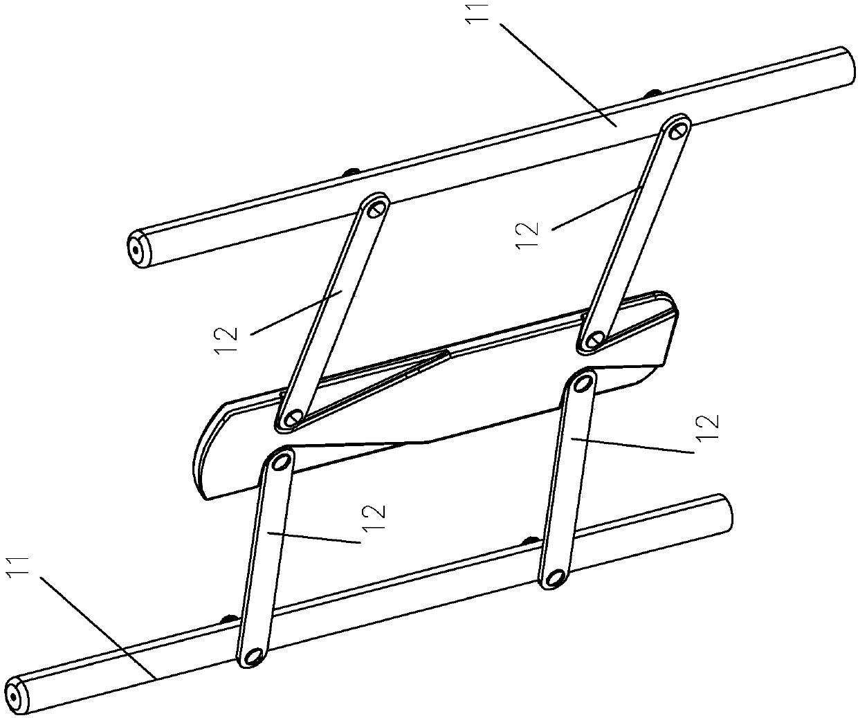 Single-handle adjusting device of backrest of baby stroller