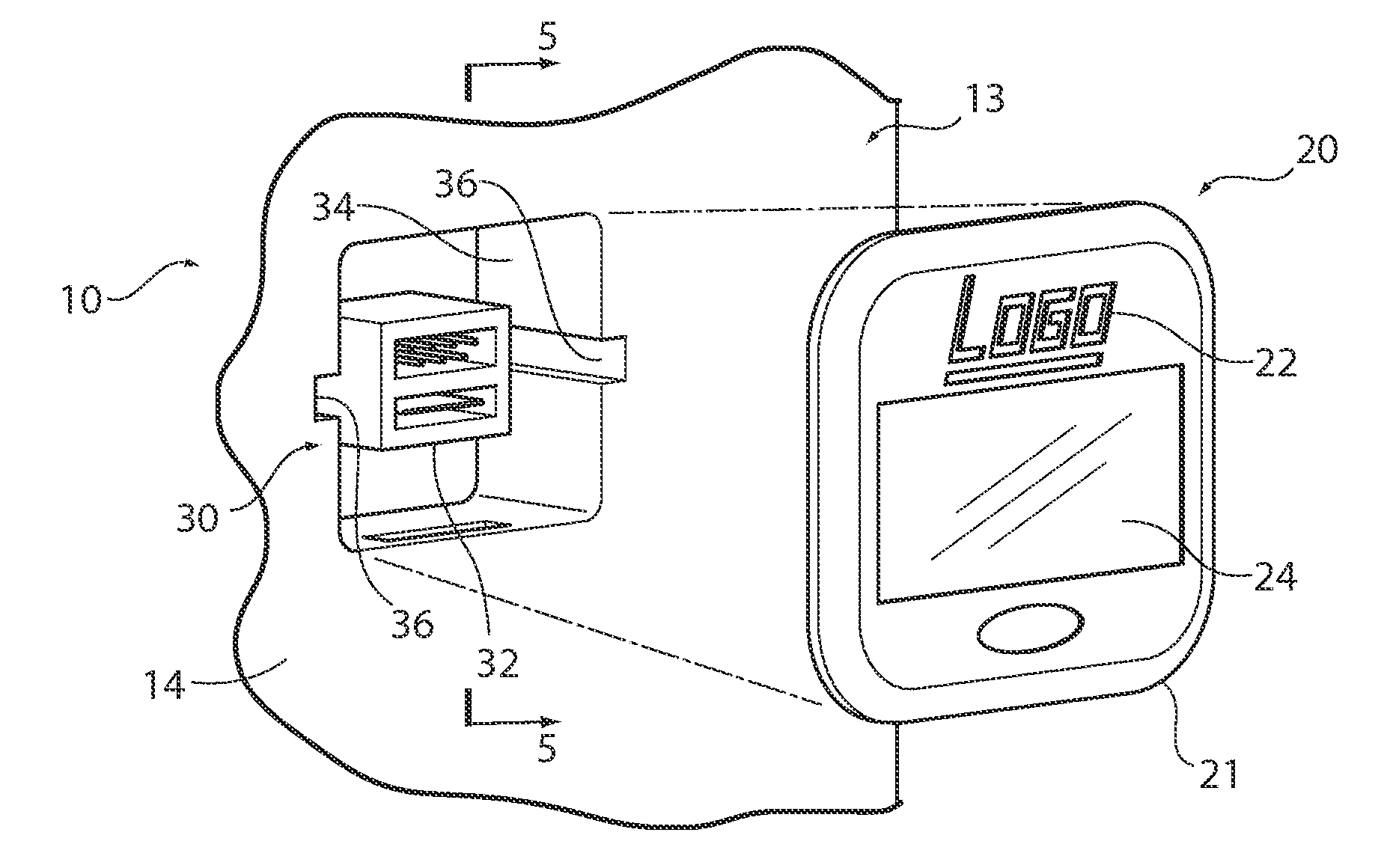 Modular system with appliance and cover having antenna
