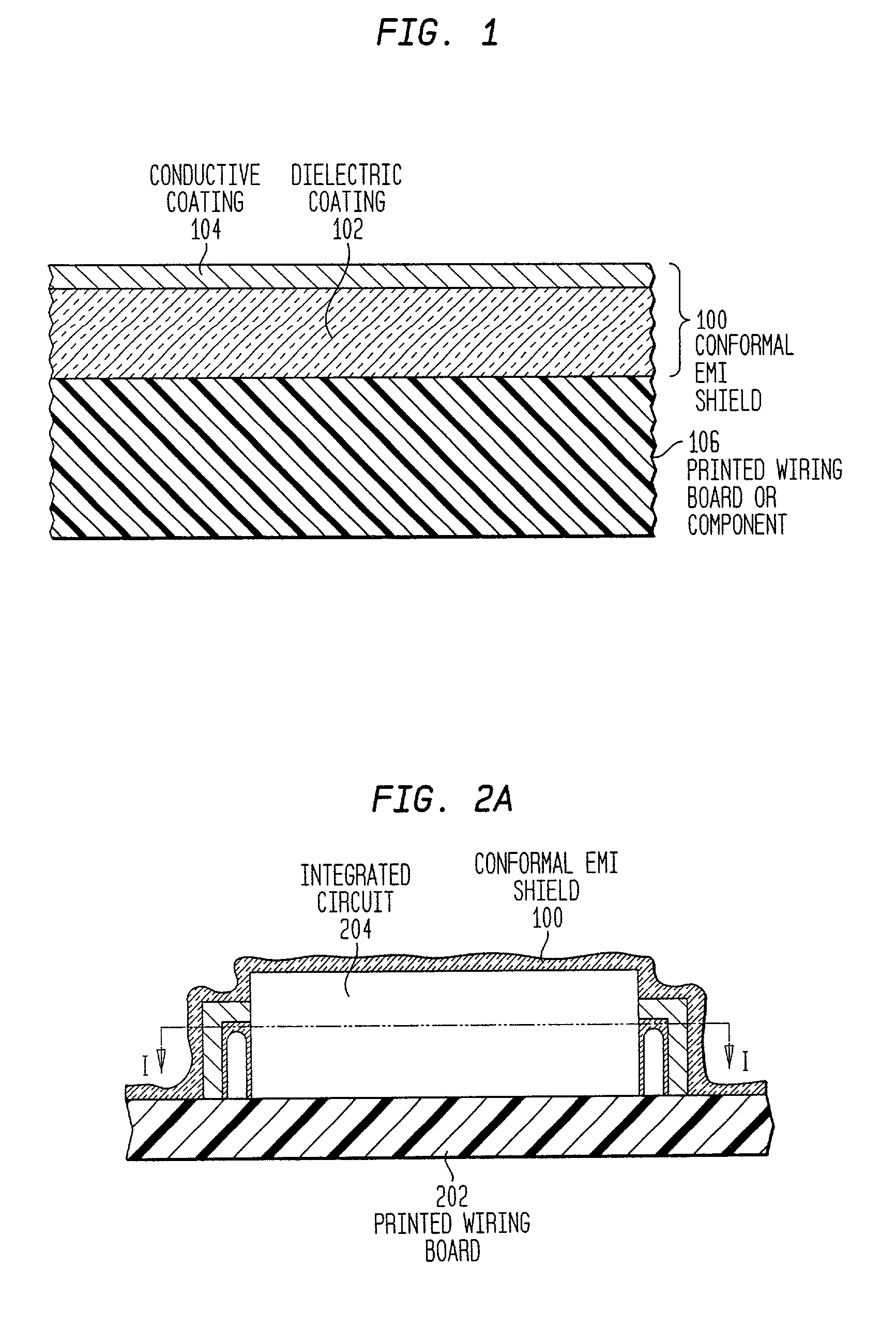 Board-level EMI shield that adheres to and conforms with printed circuit board component and board surfaces