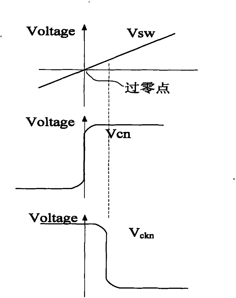 Voltage zero-crossing detecting circuit and DC-DC converter with same
