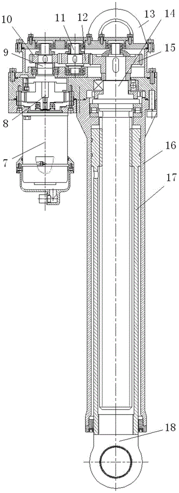 Four-connecting bar type extending leveling control system