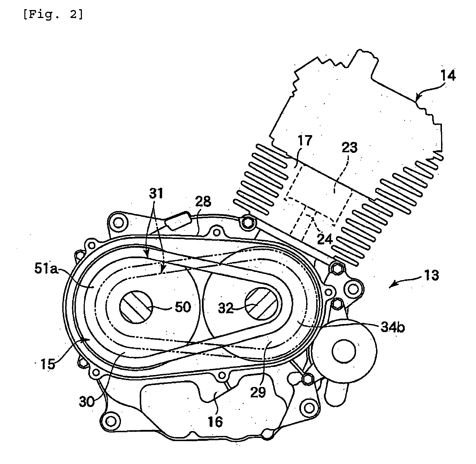 Belt Type Continuous Variable Transmission, Power Unit Having He Type Continuous Varible Transmission, Vehicle Mounting Thereon The Belt Type Continuous Variable Transmission, And Sheave For Continuous Variable Transmission