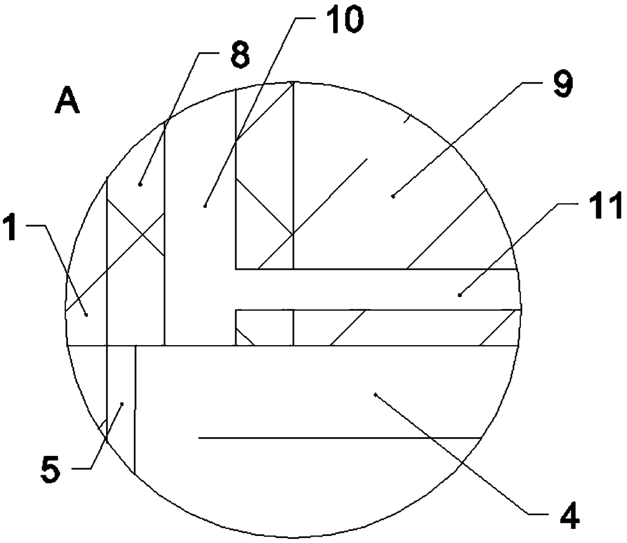 Automatic gas blowing rod for liquid bottom deflective blowing