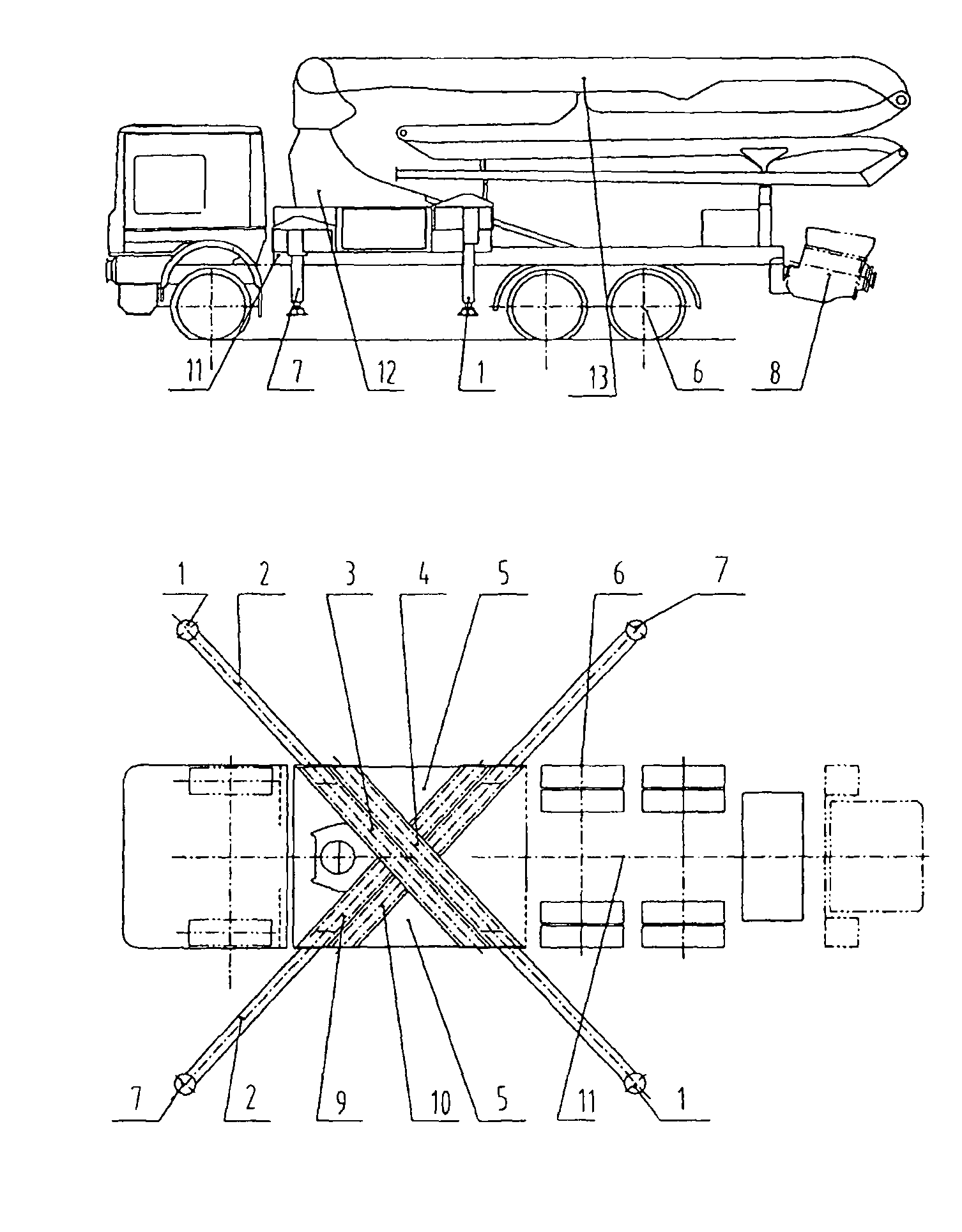 Support device for walking machines