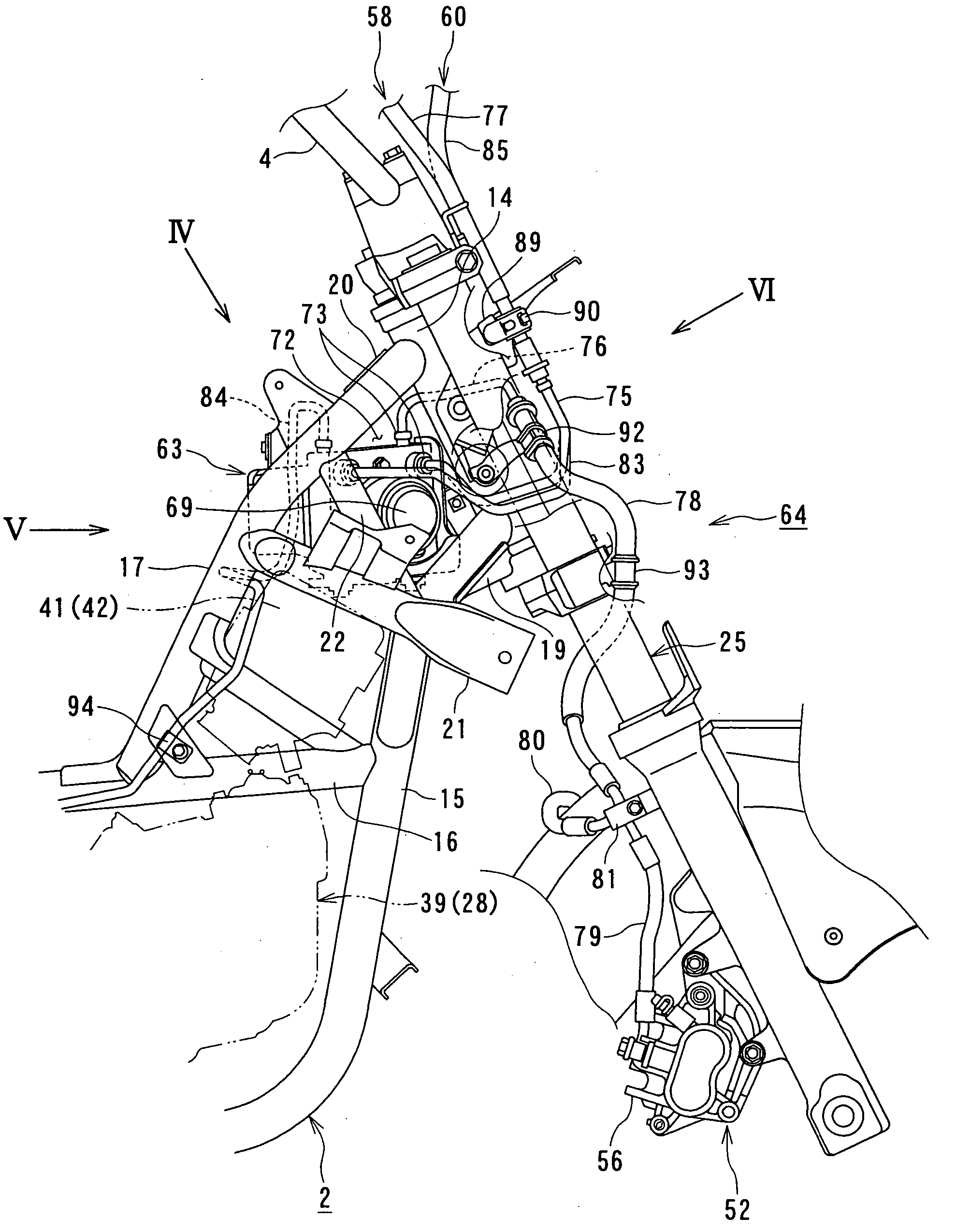 Motorcycle with antilock brake system