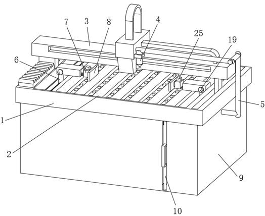 Arc common-edge type laser cutting device and cutting process thereof