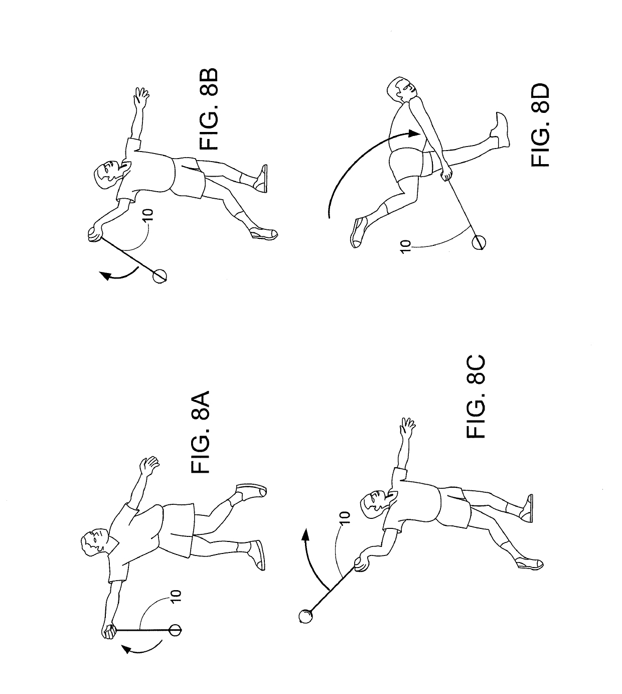 Portable arm movement exercise device utilizing centripetal and reactive centrifugal force principles