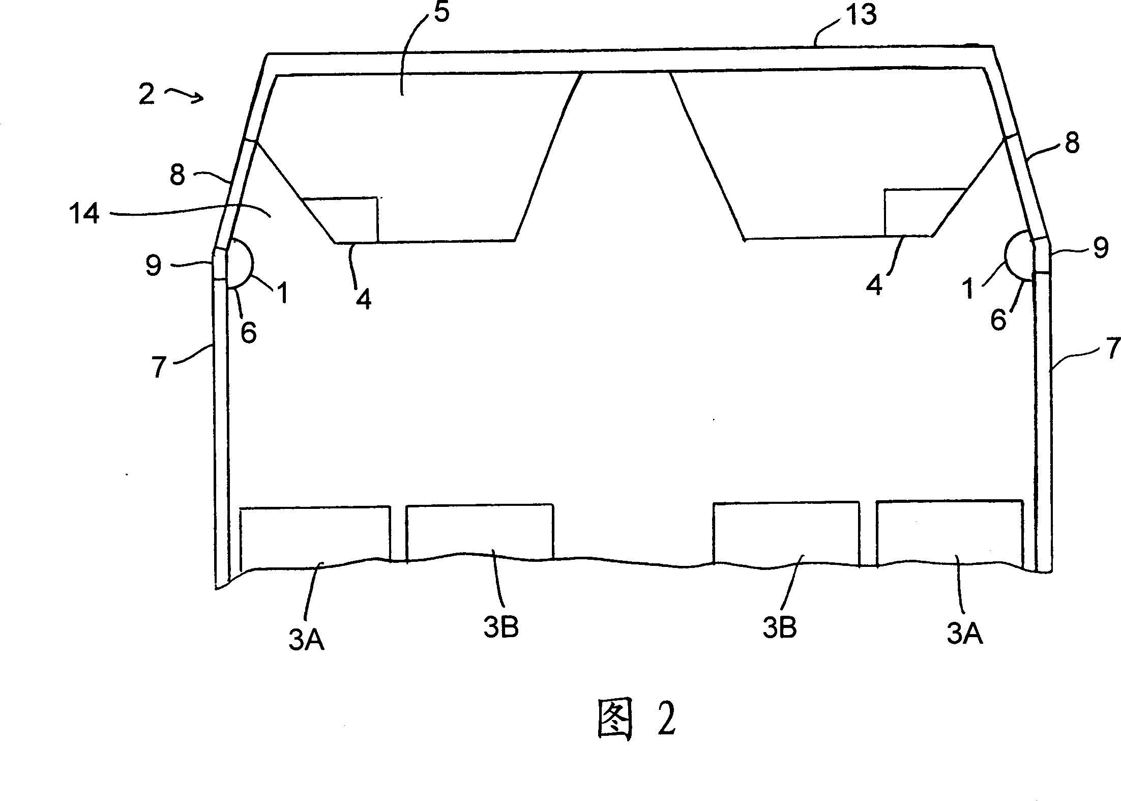 Bus with illuminating device