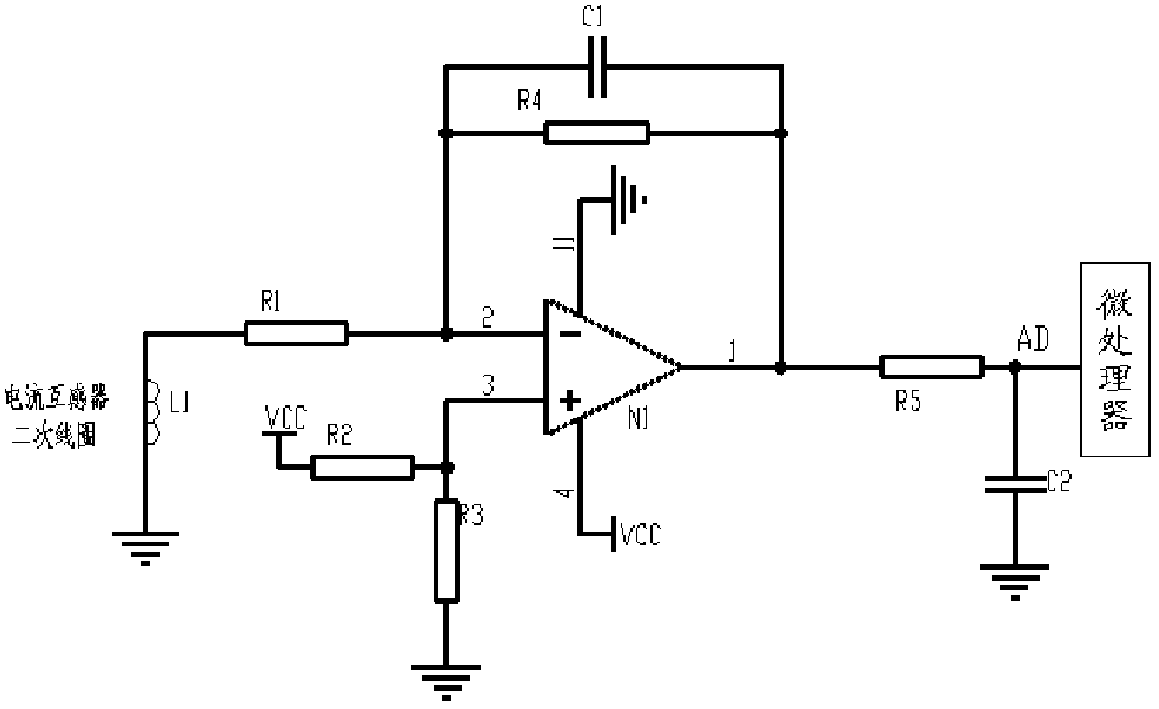 Detection circuit for monitoring state of current transformer