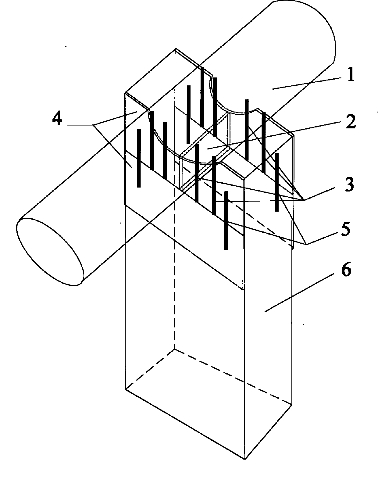 Structure of connection of circular steel tube type lightweight aggregate concrete beam and through reinforcing steel bar of concrete pier and construction process thereof