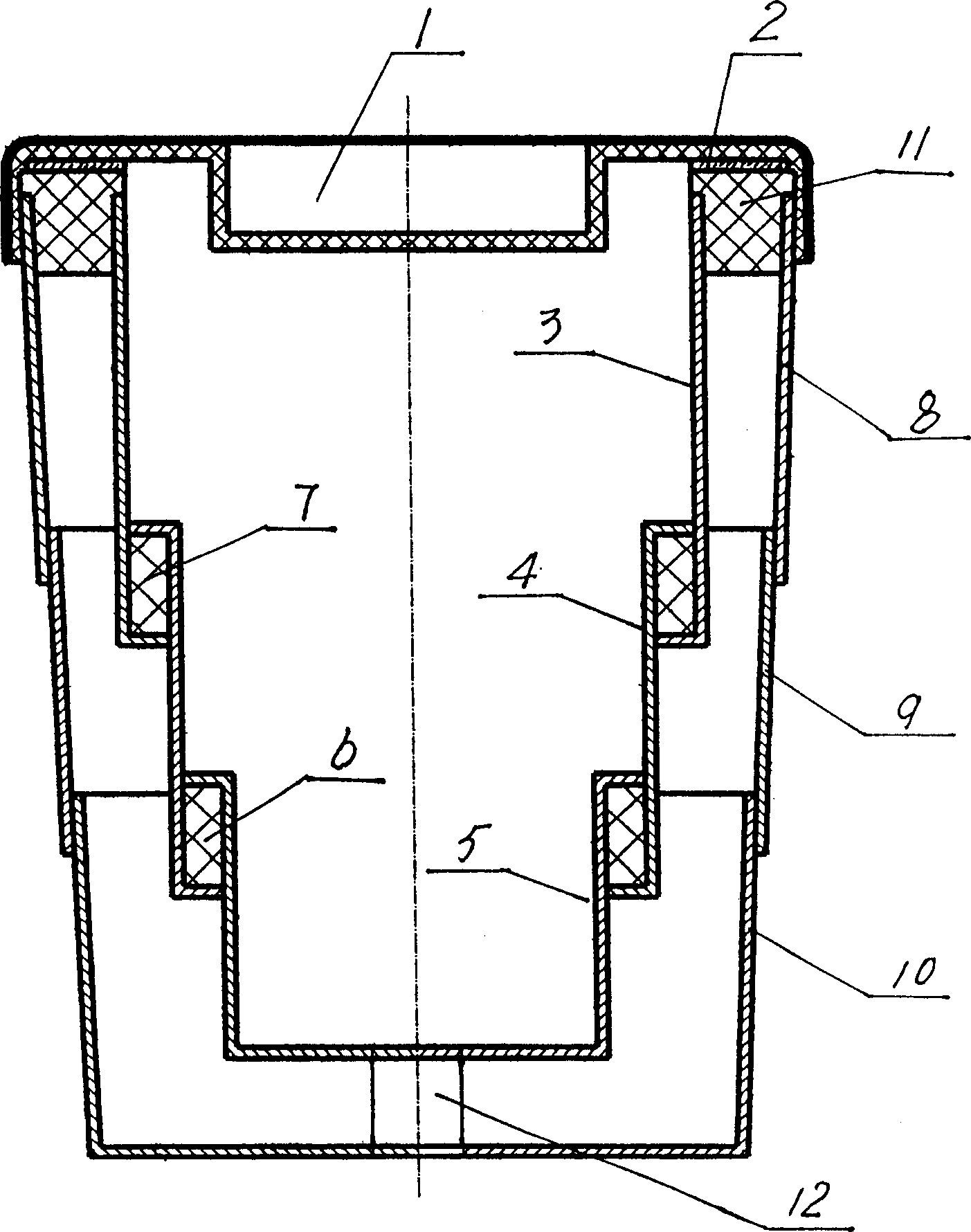 Telescopic heat insulating container