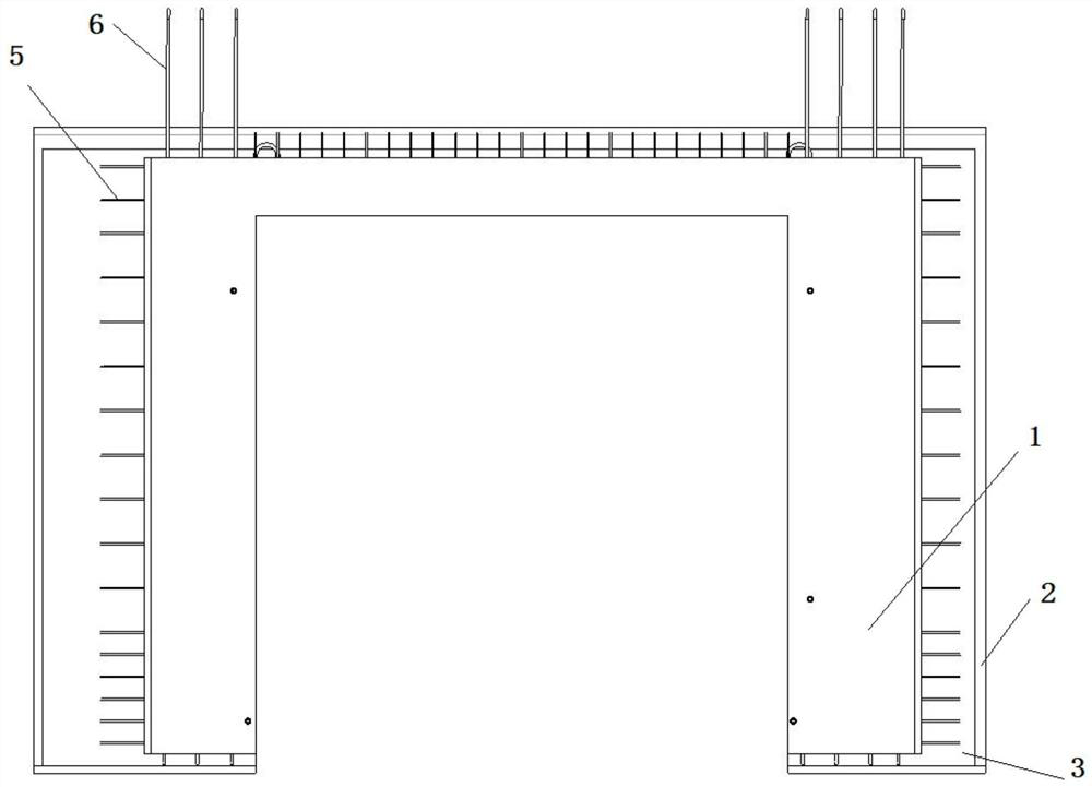 Prefabricated external wall component for passive house, connection structure and construction method