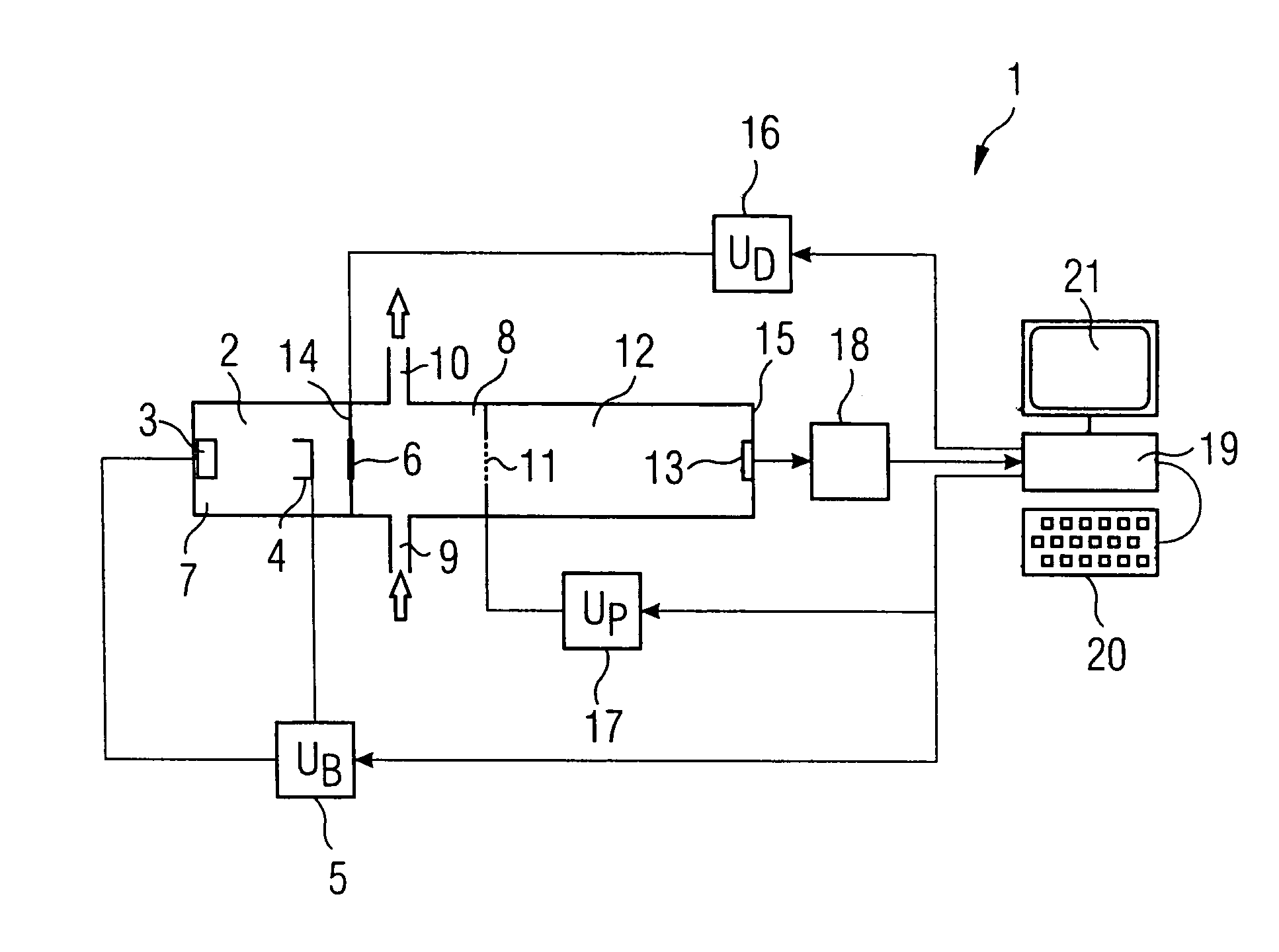 Device for spectroscopy using charged analytes