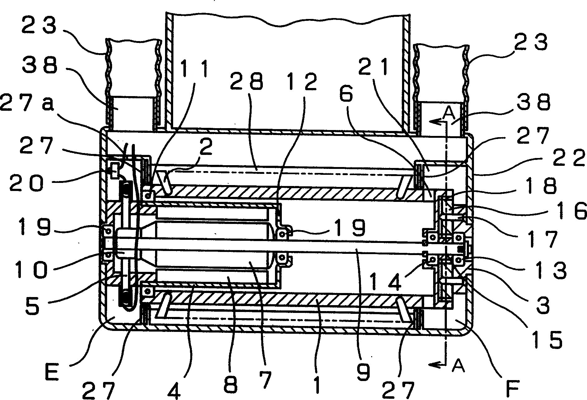 Rotary brush device and dust cleaner using same