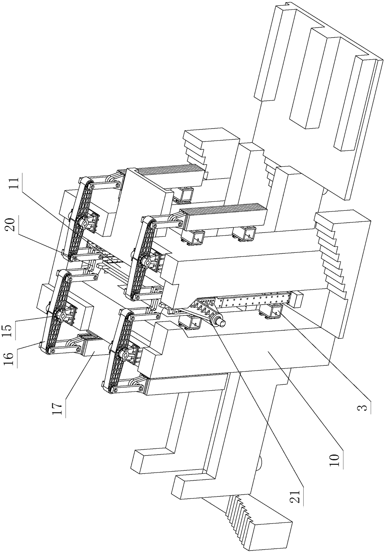 Vertical guide mechanism of stone sawing machine