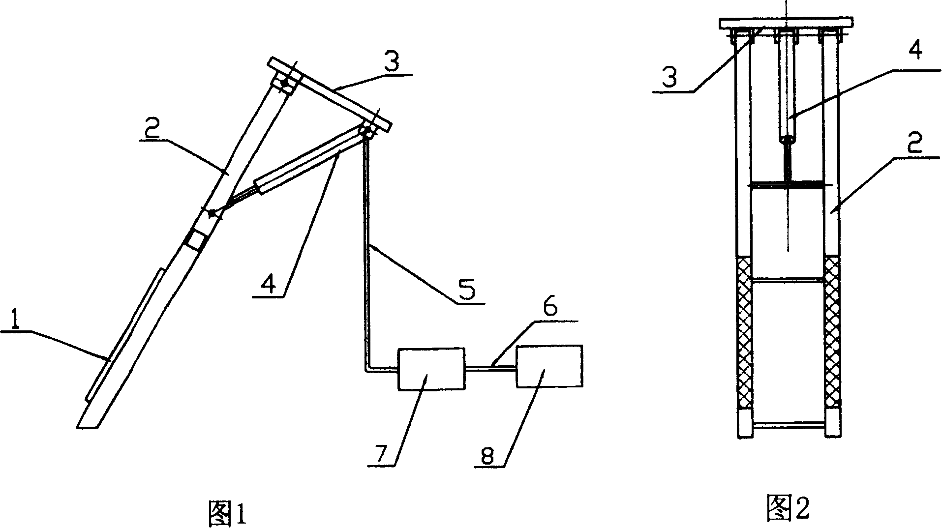 Normal close type kick up block in use for inclined shaft of mine