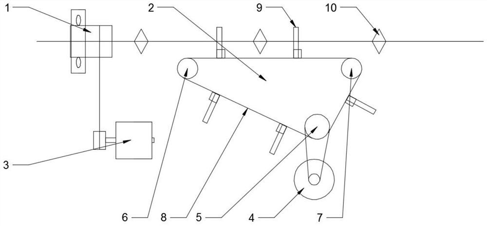 Machine for feeding fries or seedlings for sea surface breeding through lifting ropes