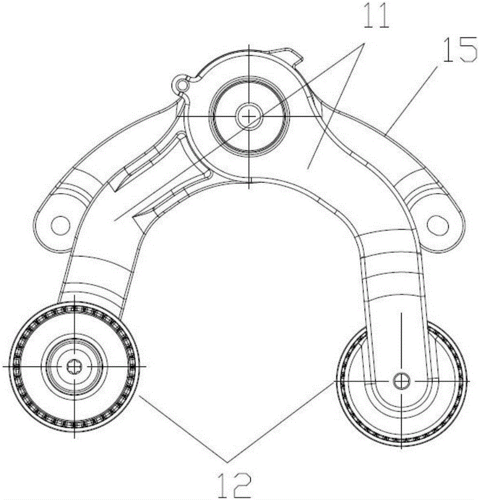 Two-way tensioner applied to BSG wheel system and vehicle engine system