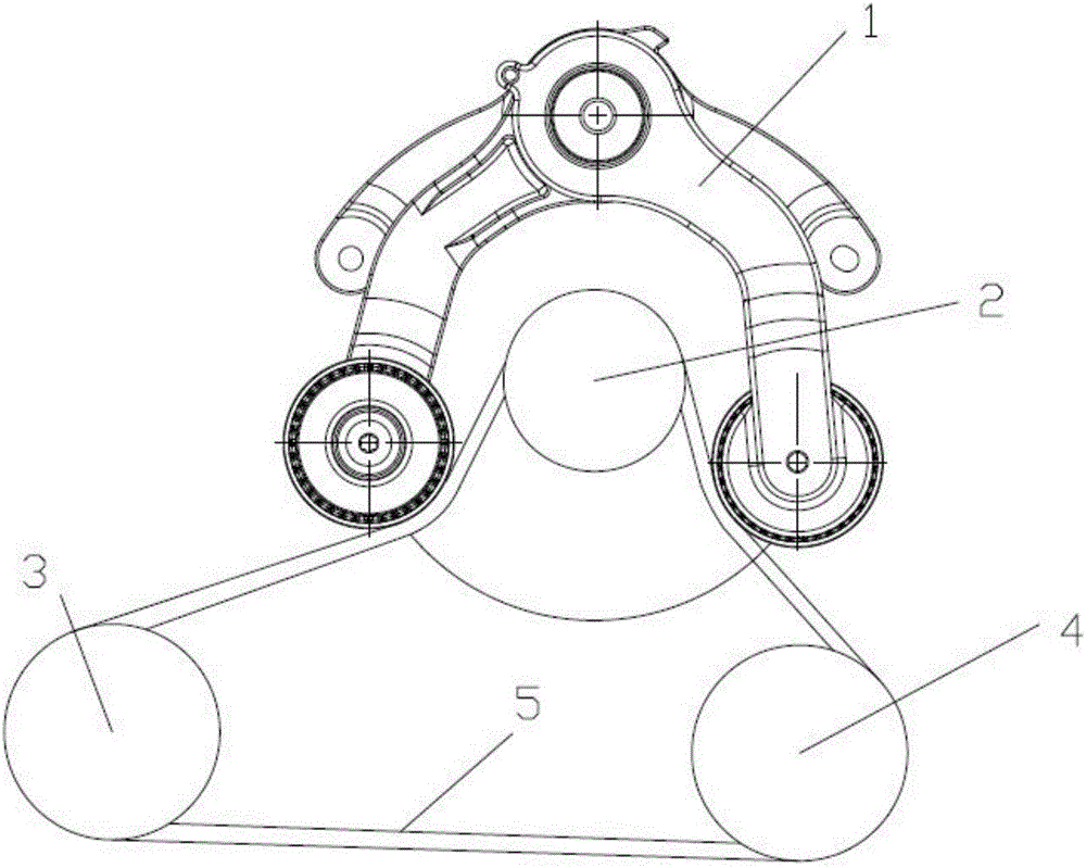 Two-way tensioner applied to BSG wheel system and vehicle engine system