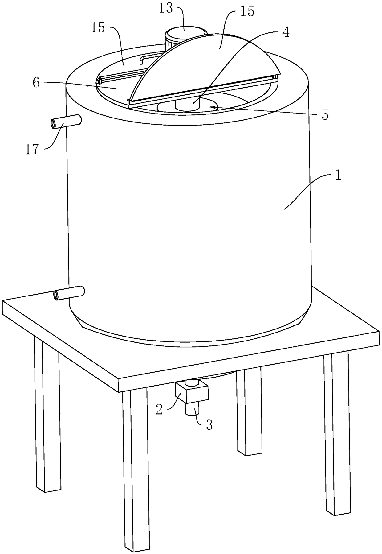 Stirring barrel and method for preparing environmentally-friendly cutting oil by using stirring barrel