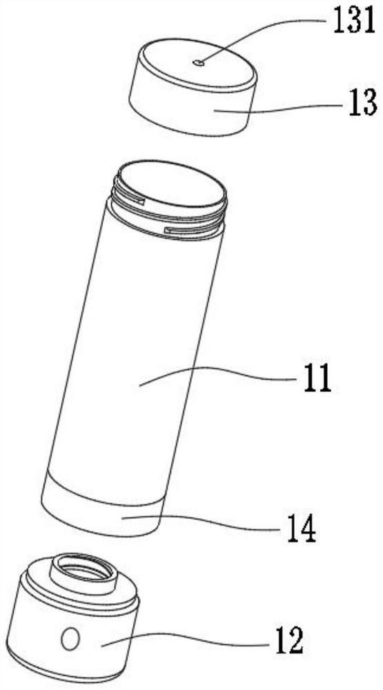 Electrolytic hydrogen-rich water cup