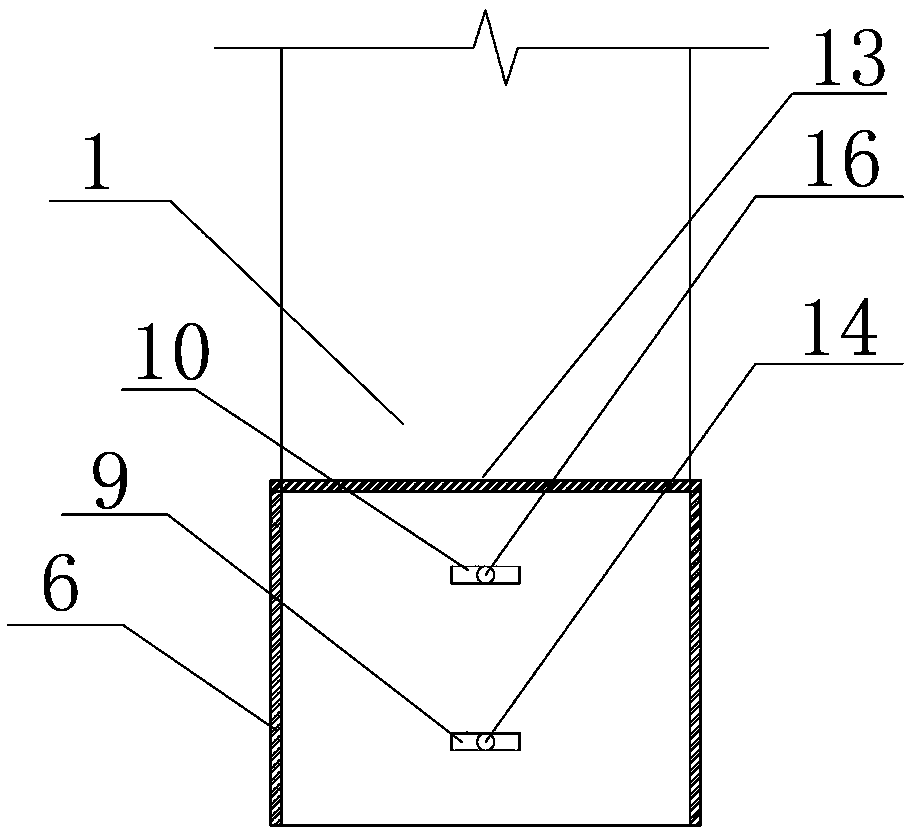Assembling type concrete column base node structure and construction method thereof