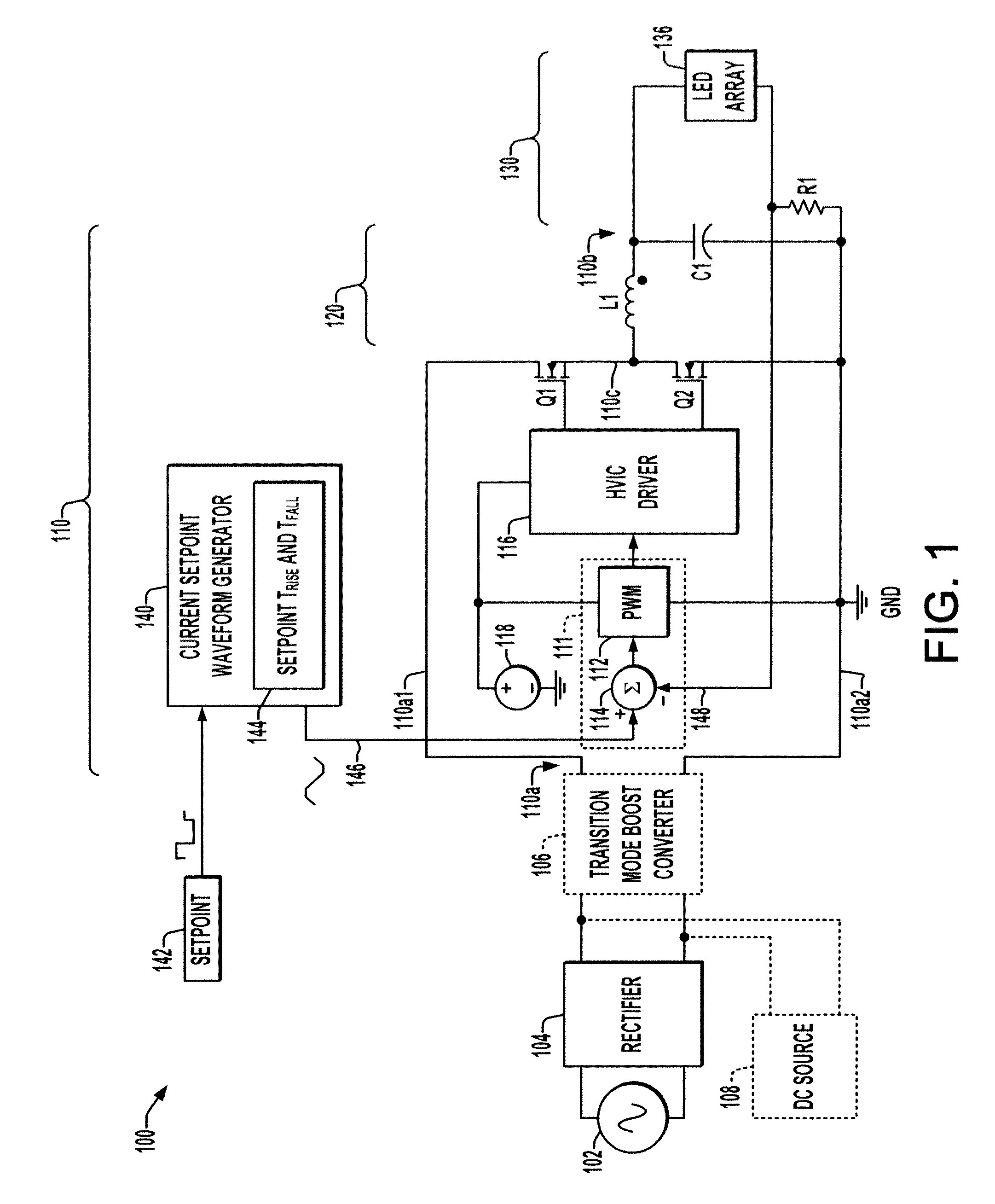Ramp controlled driver for series/parallel solid state lighting devices