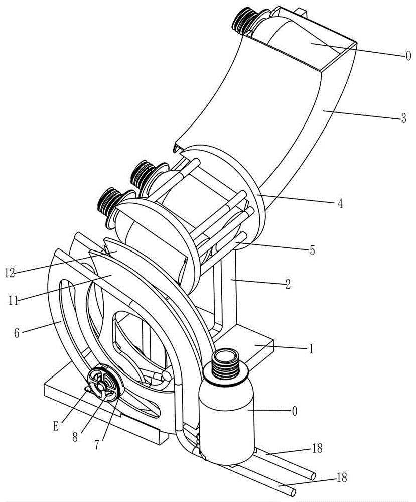 Automatic rotating and conveying device for bottle-shaped materials