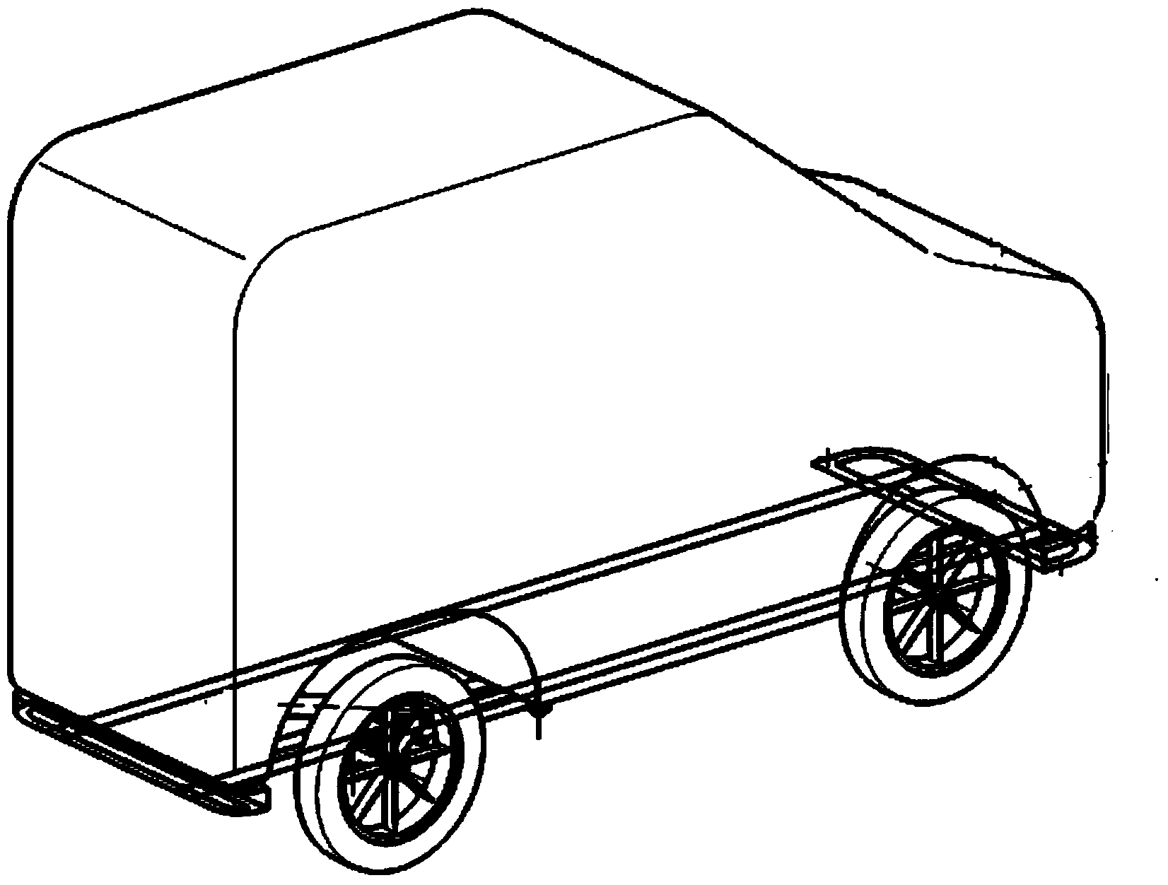 Narrow-body automobile with adjustable rear tread