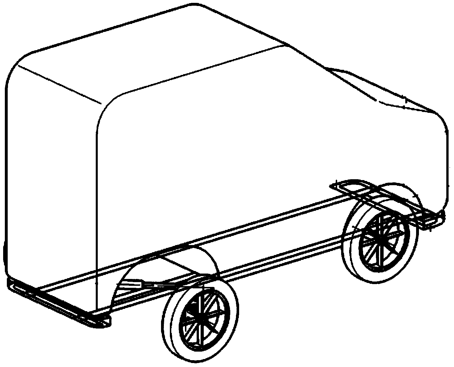 Narrow-body automobile with adjustable rear tread