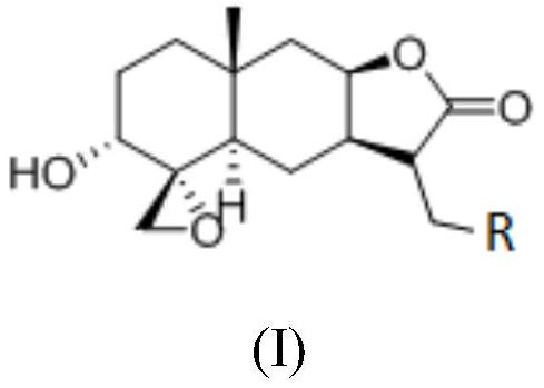 Sesquiterpene derivative as well as pharmaceutical composition, preparation method and application thereof