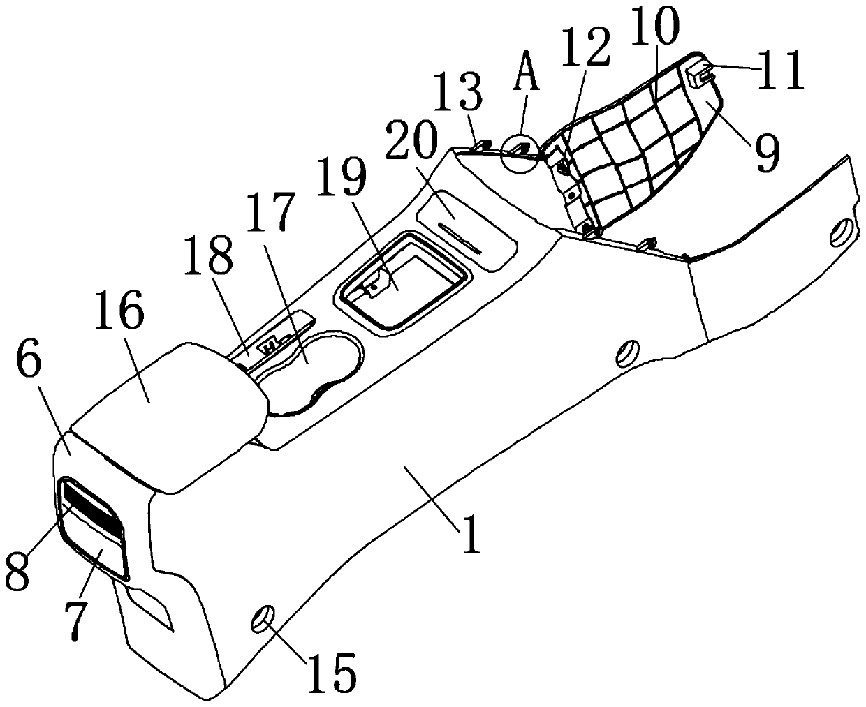 Automobile auxiliary instrument panel and mounting structure thereof