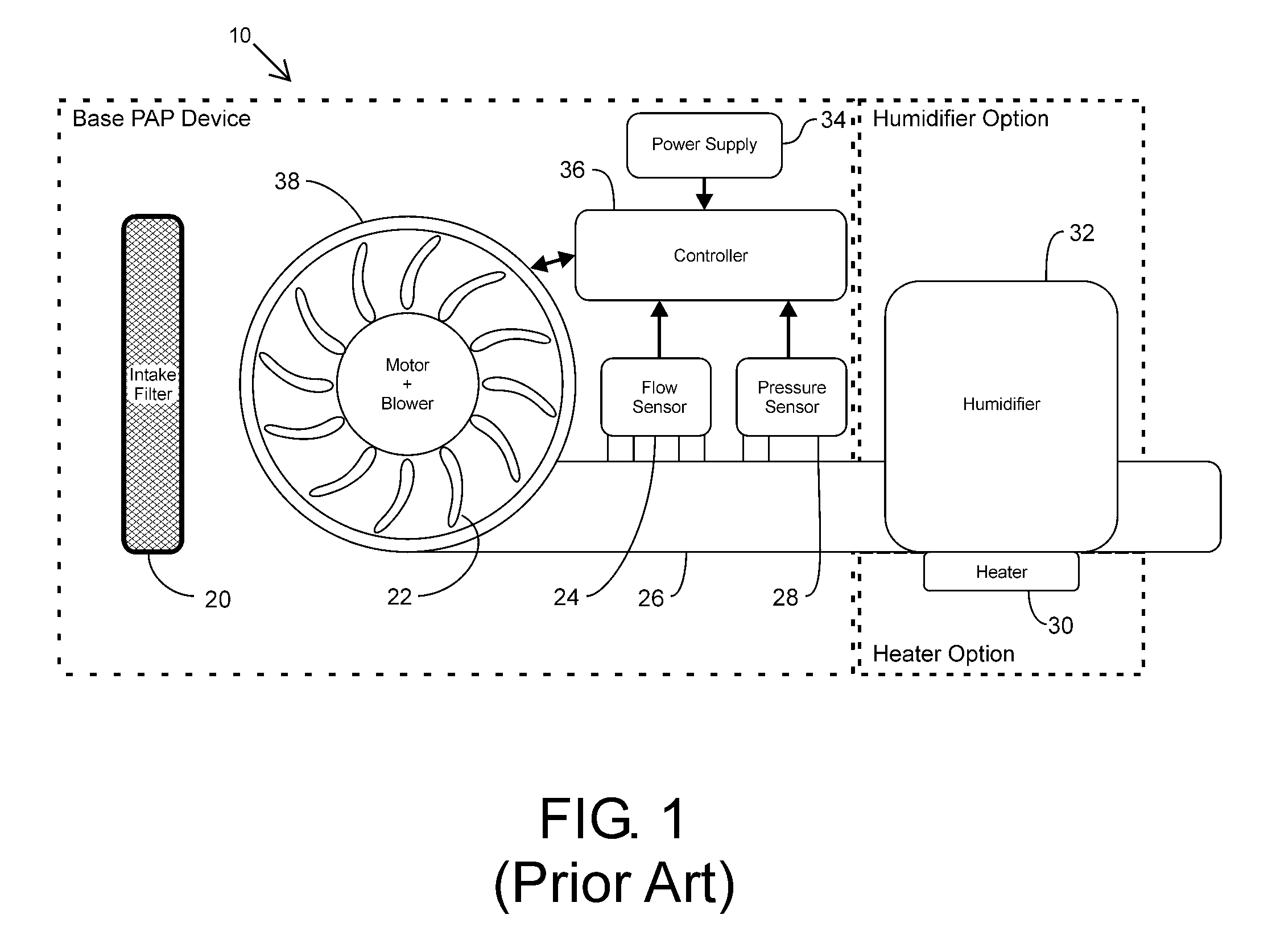 Impeller for a wearable positive airway pressure device