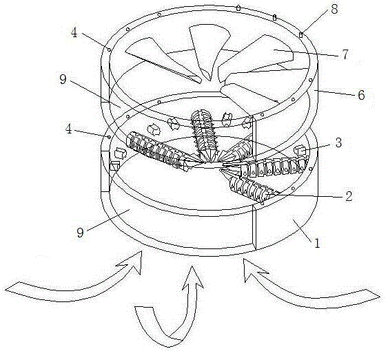 Efficient aerating device for water treatment