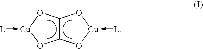 Dicopper(I) oxalate complexes for use as precursor substances in metallic copper deposition