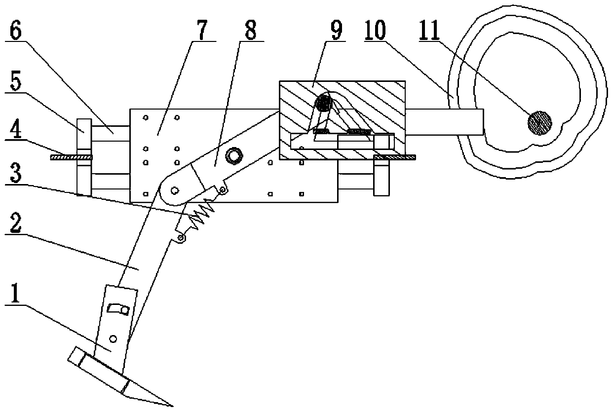 Driving device for hole-type sowing and fertilization